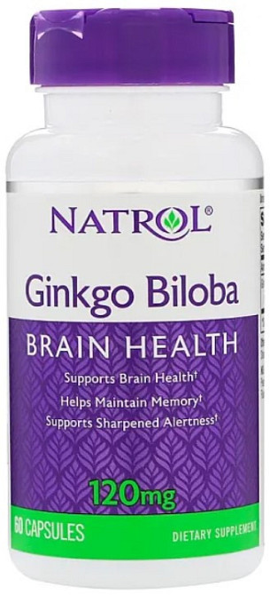 Гінкго білоба Natrol Ginkgo Biloba 120 мг 60 капсул Київ - фото 1