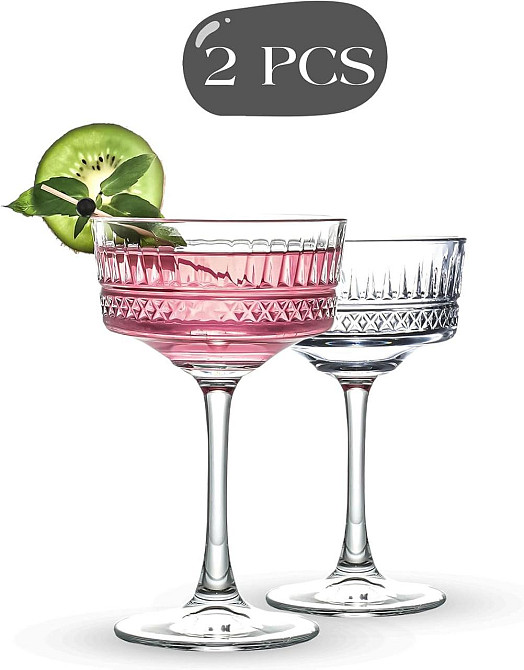 Бокалы Coupe SE344 Шампанское шампань 2 шт 260 мл винтажные коктейльные фужеры для шампанского, винтажные Киев - изображение 5