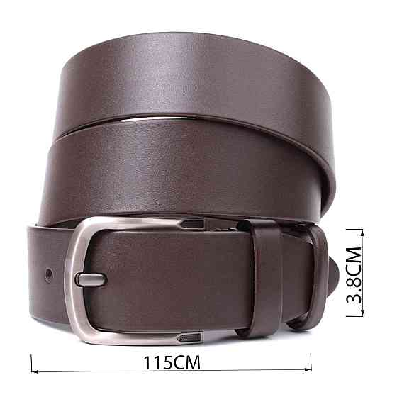 Стильний чоловічий ремінь із натуральної шкіри Vintage 20805 Коричневий Київ