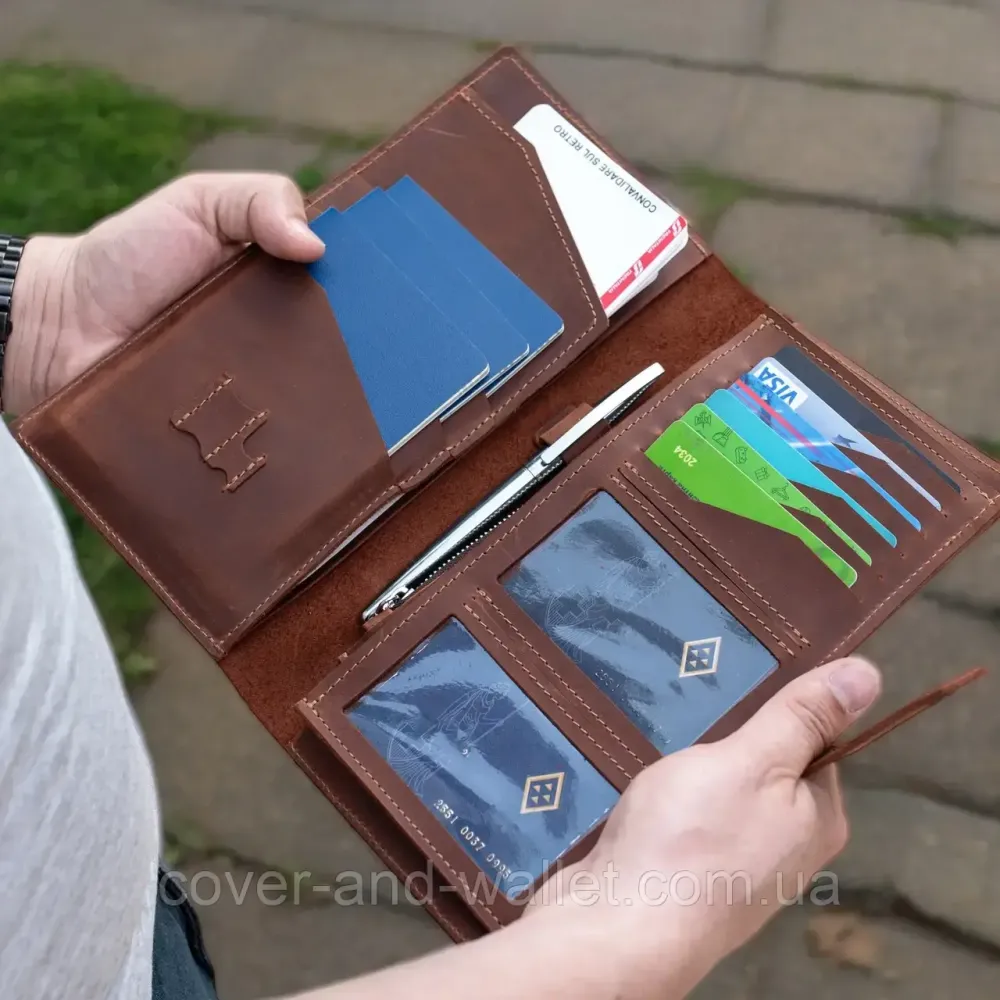 Місткий тревел-кейс (органайзер для документів) з натуральної шкіри Grande Pelle 284123 Київ - фото 8