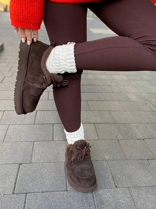 Угги жіночі ITTS 5263-41 коричневі (зима, замша натуральна) (6026) Коломыя - изображение 3