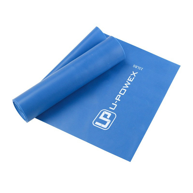 Стрічка-еспандер для фітнесу та реабілітації U-POWEX Fitness band 0.4мм. (6.8 кг) Blue Кам'янське - фото 1