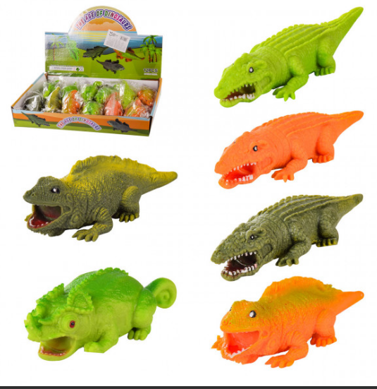 Антистрес тягучка арт. 0613-19-1 (144шт) рептилії, 6 видів, 12шт в дисплей боксі/ціна за шт/ р-н упа, шт Київ - фото 1