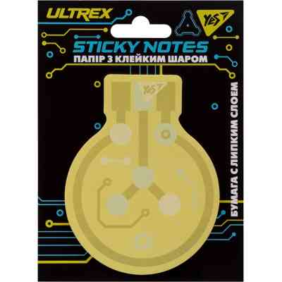 Бумага для заметок Yes с клейким слоем фигурная Ultrex, 40 листов (170270) Винница