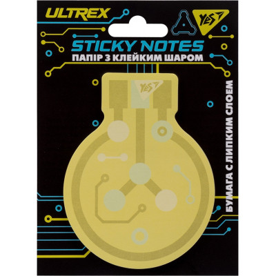 Бумага для заметок Yes с клейким слоем фигурная Ultrex, 40 листов (170270) Винница - изображение 1