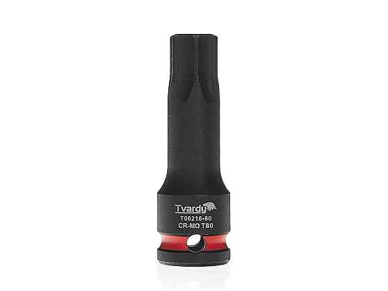 Головка ударна "Tvardy" з хром-молібденової сталі (Cr-Mo)  1/2"  Torx T80 довжиною  77мм Київ