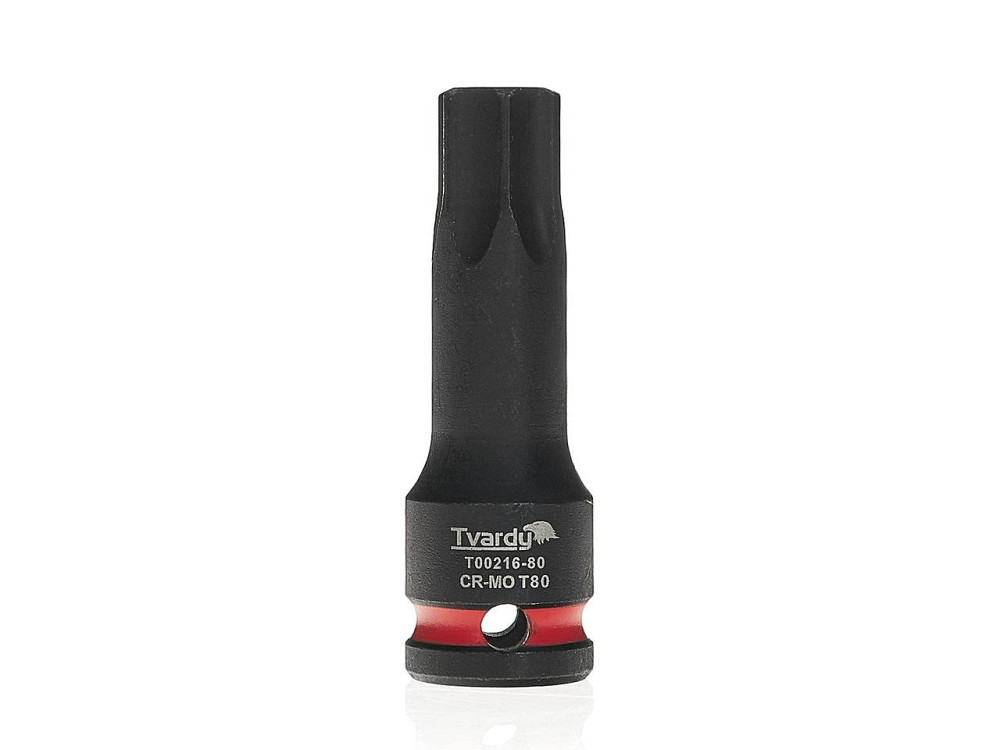 Головка ударна "Tvardy" з хром-молібденової сталі (Cr-Mo)  1/2"  Torx T80 довжиною  77мм Киев - изображение 1
