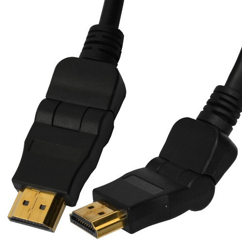 Шнур HDMI (штекер HDMI - штекер HDMI), поворотный на 180 градусов, 