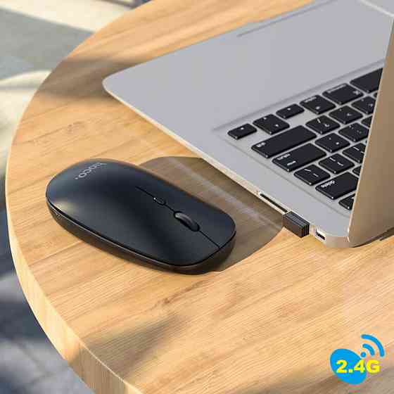 Миша Hoco GM15 Art dual-mode business wireless mouse Black Київ