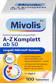 БИОЛОГИЧЕСКИ АКТИВНЫЕ ДОБАВКИ A-Z КОМПЛЕКТ ОТ 50 MIVOLIS, 100 ШТ (ГЕРМАНИЯ) Львов
