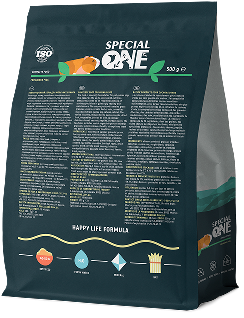 Полнорационный корм Спешиал Ван Special One для морских свинок, 500 г Винница - изображение 2