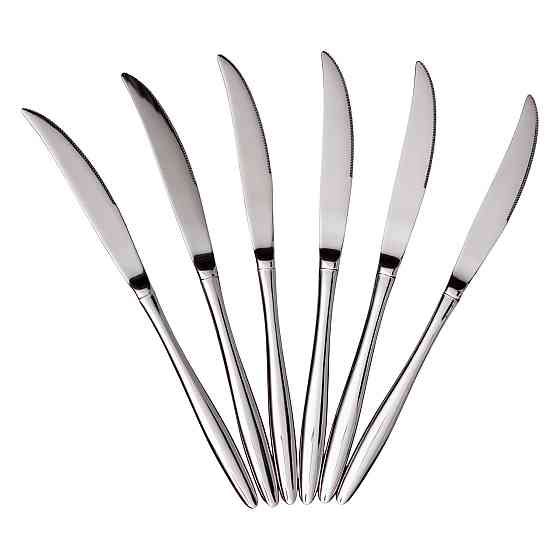 Ding Lanfang Набір столових ножів 6 штук ножі сервірувальні з нержавіючої сталі 22 (см) Срібло Коломия