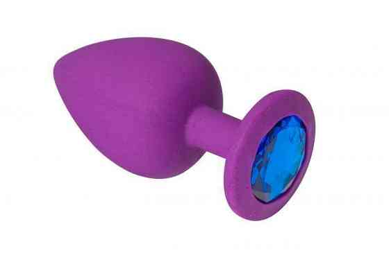 Силіконова анальна пробка Purple Silicone Sapphire, M Sex Aura Київ