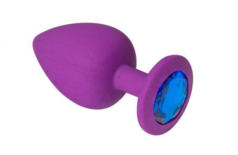 Силіконова анальна пробка Purple Silicone Sapphire, M Sex Aura Київ - фото 1