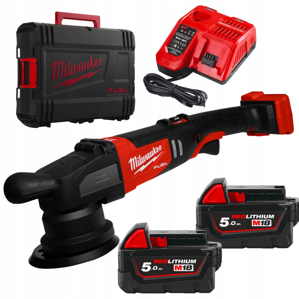 Машина полировальная эксцентриковая аккумуляторная MILWAUKEE, M18 FUEL FROP15-502X, O125мм (+заряд.устройства, 2 аккум.Х 5Ач, HDкейс) Одесса - изображение 3