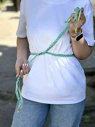 Ремінець плетений "Косичка" М'ятний Київ