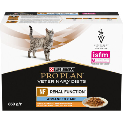 Вологий корм для кішок Purina Pro Plan Veterinary Diets NF Renal Function Advanced Care При патології нирок З куркою 10 x 85 г (7613287873644) Вінниця - фото 9