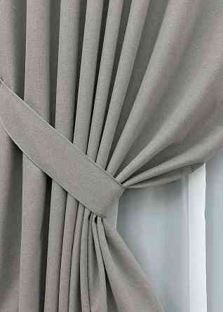 Комплект готових штор VR-Textil Блекаут двосторонній ASHEN NIGHT № 1848ш Кавово-сірий 150х290 см 2 шт (33-0890) Київ