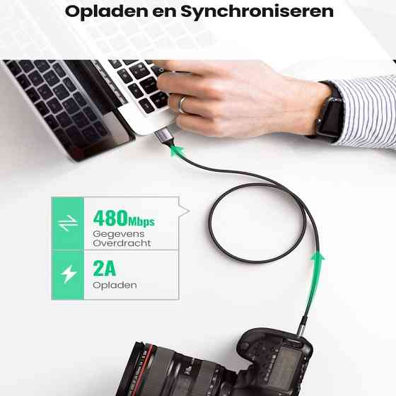 Кабель Ugreen USB-A to Mini USB 2.0 US375 80796 (Чорний, 2м) Николаев