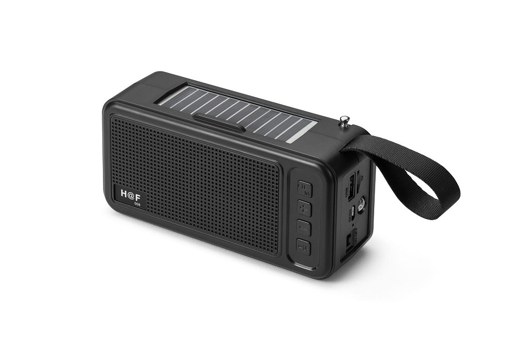 Портативна Bluetooth колонка з радіо H@F HF-008 з сонячною панеллю та ліхтариком Луцк - изображение 1