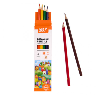 Олівці кольорові Yes Orange Line 6 кольорів (290731) Вінниця - фото 4