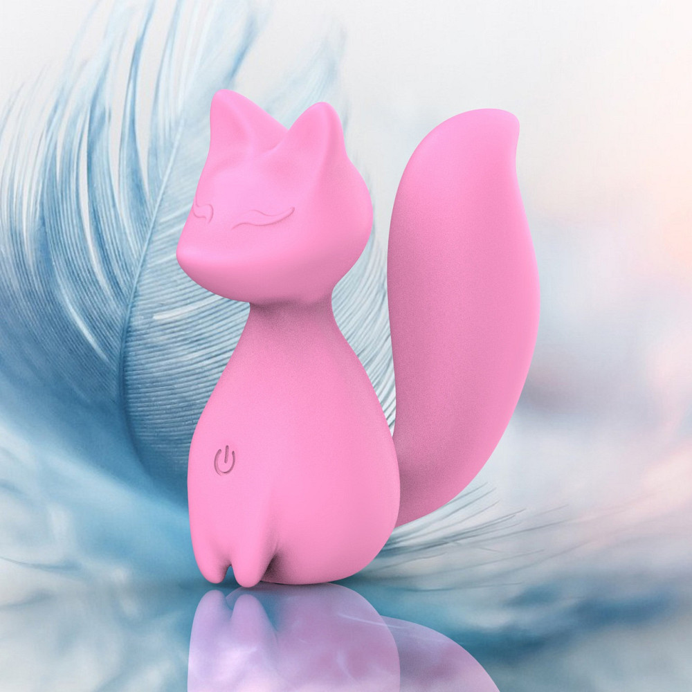 Мини-вибратор клиторальный Every Night Toys Doris в форме лисы светло-розовый, 10 режимов вибрации Sex Aura Киев - изображение 6