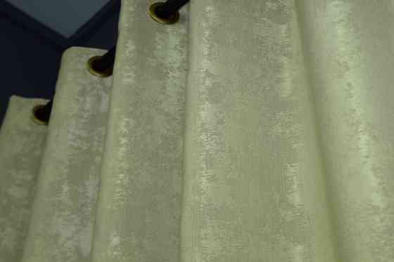 Комплект штор на люверсах VR-Textil Жакард Sultan YL № 1367ш Світло-оливковий 150х250 см 2 шт (37-0055) Київ