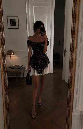 Иночное романтичное нежное платье с цветочным принтом софт Черный 2, 42/44 Одесса