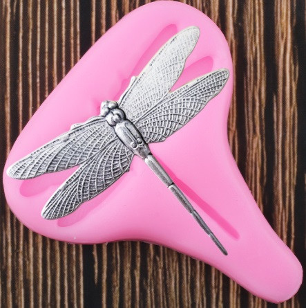 Молд силиконовый Стрекоза 87 на 65 мм розовый Киев - изображение 1