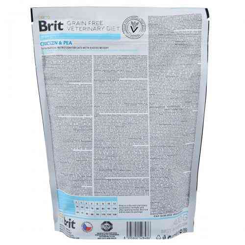 Корм сухий Brit Grain Free VetDiet Cat Obesity для котів з зайвою вагою та ожирінням з куркою та горохом 400 г Київ