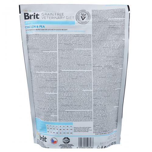 Корм сухой Brit Grain Free VetDiet Cat Obesity для кошек с лишним весом и ожирением с курицей и горохом 400 г Киев - изображение 5