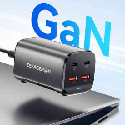 Зарядний пристрій Essager 2xUSB-C + 2xUSB 67W GaN (ECT2AC-JYB0G-Z) Вінниця
