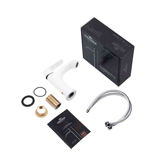 Змішувач для раковини Kroner KRP Armada - W010 білий/хром Київ