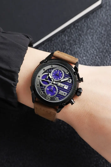 Классические мужские часы Skmei 2051 (Коричневый) Винница - изображение 3