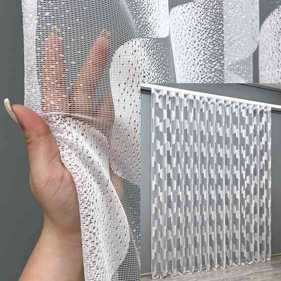 Тюль VR-Textil 2075т Жакард Білий 400х270 см (42-1286) Київ