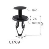 Нажимная клипса GM, Opel, Chevrolet, Cadillac, Buick — 1816589, 11589293, 11843 Ковель - изображение 2