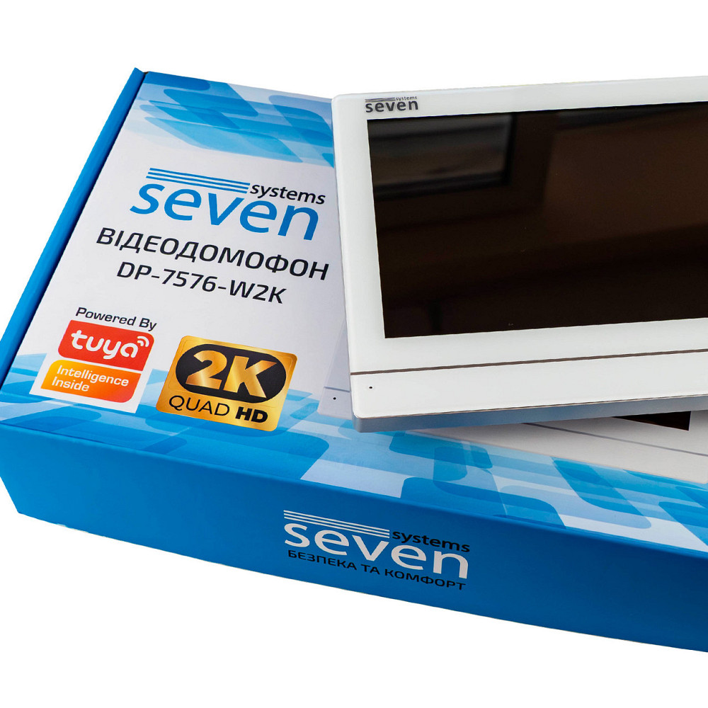 Відеодомофон 7 дюймів з Wi-Fi SEVEN DP-7576-W2K white Київ - фото 10