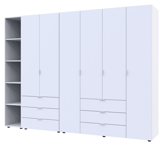 Комплект шкафов для одежды Doros Гелар (3 шт.) 270,7х49,5х203,4 см Белый (DRS-011178) Львов