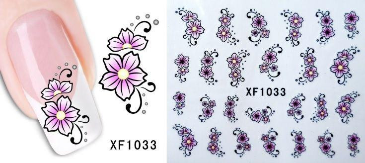 Наклейки для ногтей XF1033 Киев - изображение 2