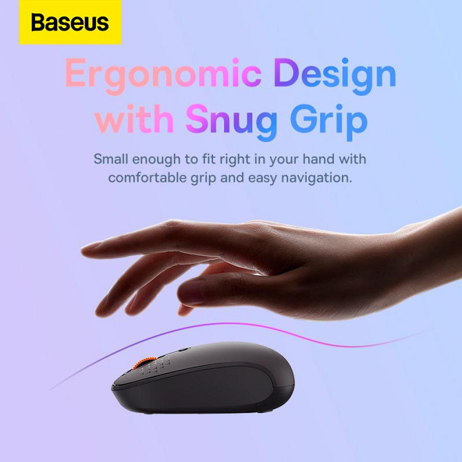 Бездротова мишка Baseus F01a B01055502833-00 (Чорна, 2.4G/BT5.0+BT3.0) Миколаїв - фото 6