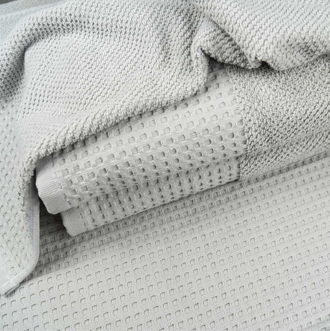 Рушник для обличчя та рук Вафельний Бордюр GM Textile 50х90см 500г/м2 (Попелястий) Суми - фото 2
