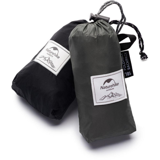 Рюкзак Naturehike компактный Ultralight NH17A012-B, 18 л, черный Киев - изображение 6
