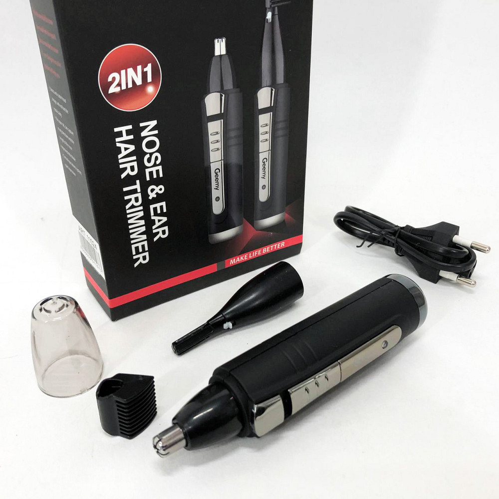 Тример для стрижки волос в носе GEMEI GM-3109 2в1, Триммер для носа и висков Триммер носа и бровей SJ-15 Львов - изображение 11