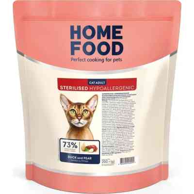 Сухий корм для кішок Home Food Grain-free hypoallergenic Suitable for exotic breeds з качкою та грушею 1.6 кг (4820235020231) Вінниця