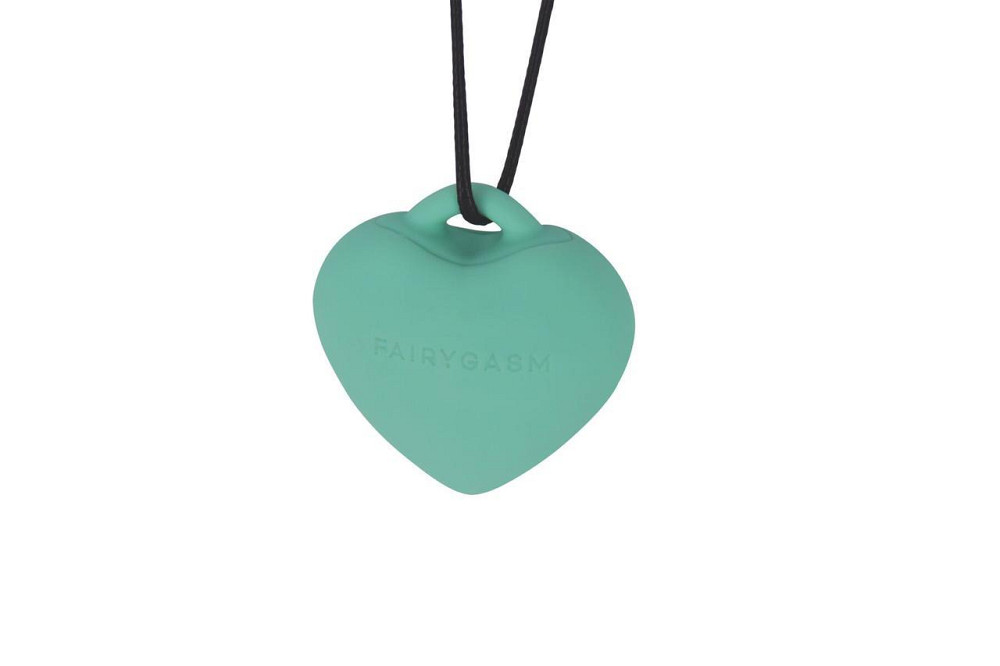 Мінівібратор «Сердечко» FairyGasm PleasureStone green, 9 режимів, на шнурку Sex Aura Київ - фото 4