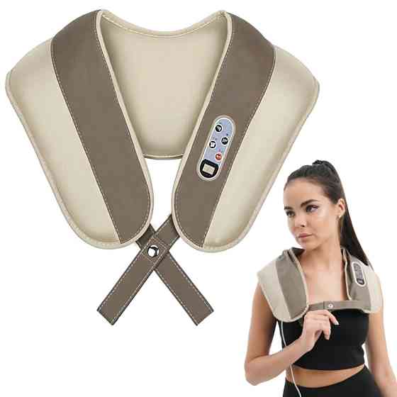Ударний масажер для шиї та плечей з пультом Cervical Massage Shawls SBR Київ