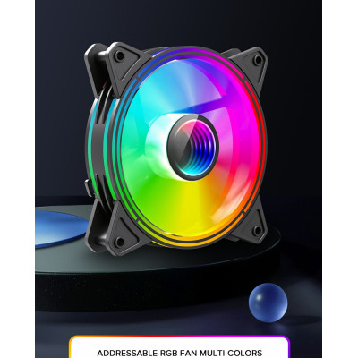 Кулер для корпуса Gamemax FN-12Rainbow-Q-Infinity Винница - изображение 3