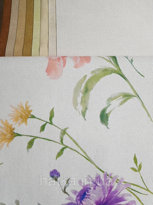 Шпалери вінілові на флізелін Marburg Shades квіти прованський стиль бузкові сині коричневі червоні на білому Київ - фото 3