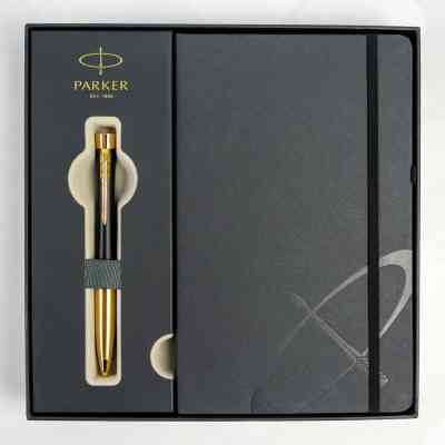 Ручка кулькова Parker URBAN 17 Muted Black GT BP + блокнот Parker + подар.упаковка GIFT24 (30 035b24) Вінниця