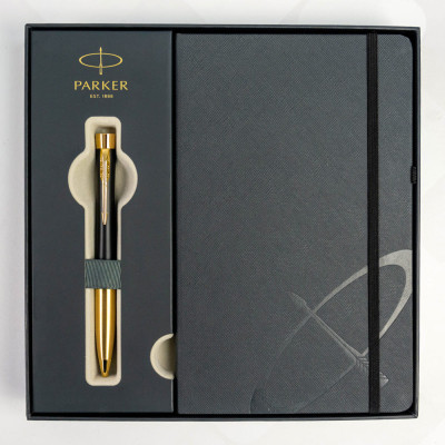 Ручка кулькова Parker URBAN 17 Muted Black GT BP + блокнот Parker + подар.упаковка GIFT24 (30 035b24) Вінниця - фото 4
